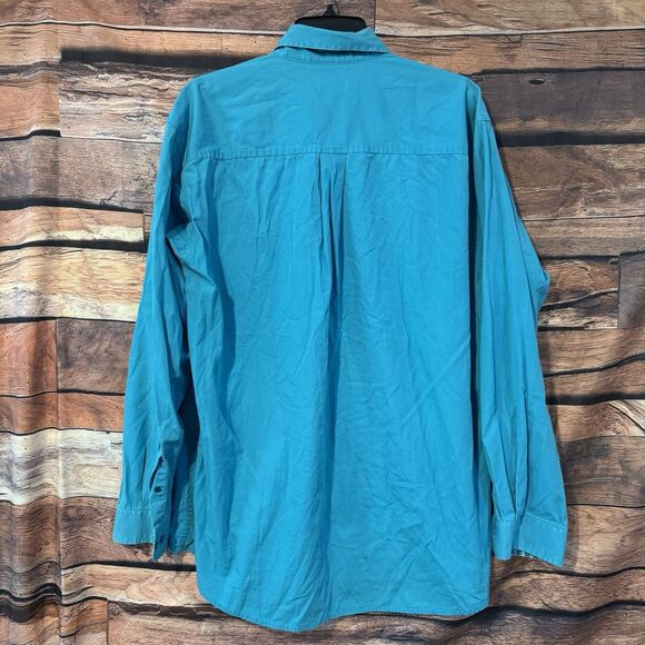 Cinch Western Shirt Medium Men’s Blue Flip Cuff Long Sleeve Button Down Cowboy - Picture 4 of 8